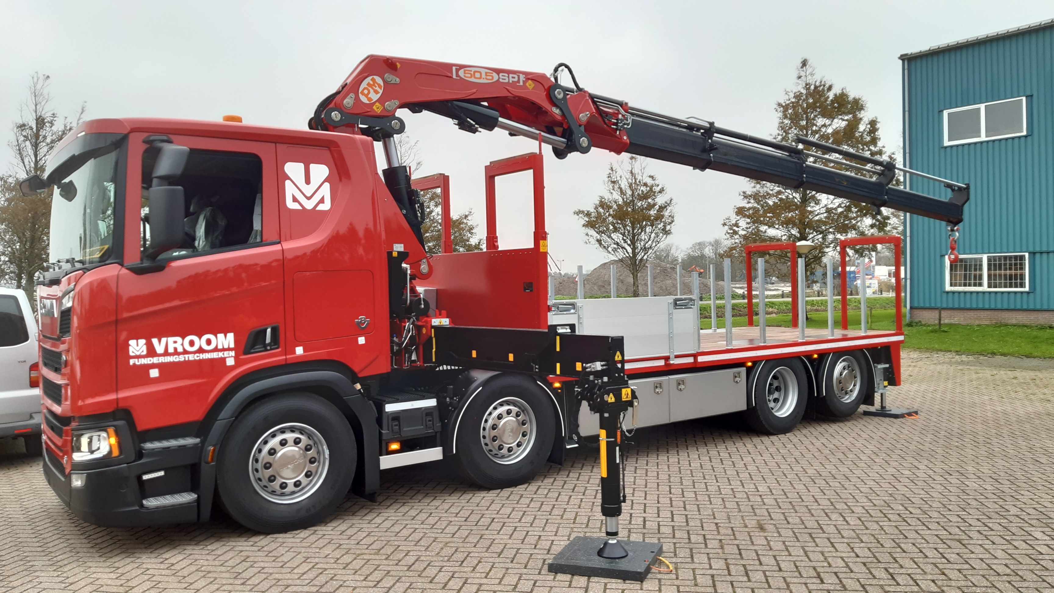 PM autolaadkraan met open laadbak 